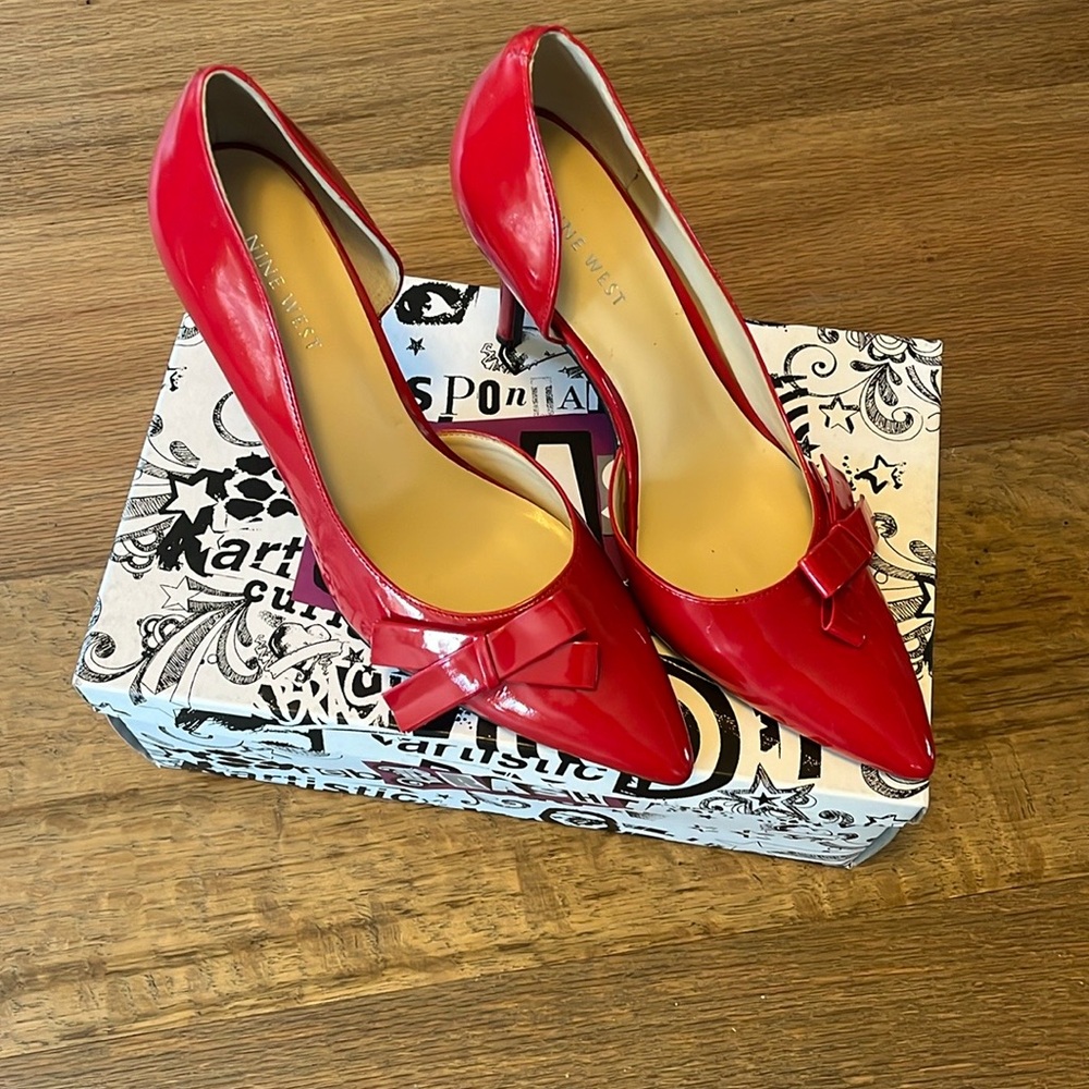 Nine West Red Patent Heels